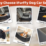 Dog Car Seat, Pet Car Seat With Storage Bag And Clip-On Safety Leash, Washable Coral Fleece Dog Booster Seat For Small Medium Dogs, Small Dog Car Seat For Travel Dog Car Bed