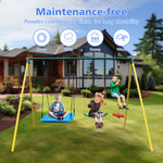 Indoor Outdoor Metal Swing Set With Safety Belt For
