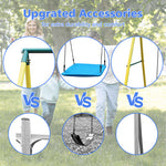 Indoor Outdoor Metal Swing Set With Safety Belt For