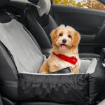 Dog Car Seat, Pet Car Seat With Storage Bag And Clip-On Safety Leash, Washable Coral Fleece Dog Booster Seat For Small Medium Dogs, Small Dog Car Seat For Travel Dog Car Bed